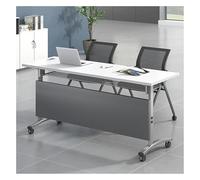 Gisruao Multifunctional Foldable Conference Table - Lockable Wheels & Rectangular Rolling Design for Offices/Classrooms, 120x50x75cm/47.2x20x29.5in
