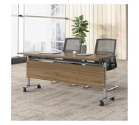 Gisruao Multifunctional Foldable Conference Table - Lockable Wheels & Rectangular Rolling Design for Offices/Classrooms, 120x50x75cm/47.2x20x29.5in