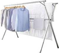 GISSAR 6.5ft Stainless Steel Folding Clothes Airer Indoor Outdoor Easy Store