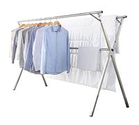 GISSAR Clothes Airers,Foldable Clothes Drying Rack,Stainless Steel Laundry Drying Rack For Indoor Outdoor Home Use,Easy Storage Clothes Garment Rack,1.98Meter