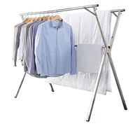 GISSAR Clothes Airers,Foldable Clothes Drying Rack,Stainless Steel Laundry Drying Rack For Indoor Outdoor Home Use,Easy Storage Clothes Garment Rack,1.6Meter