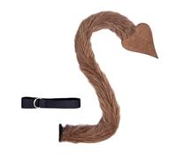 Gissroys 1/2 Pieces Animal Yaks Costume Set Yaks Ears Headband with Tail Halloween Costume Party Supplies for Boys Girls Yak Ears Headband with Tail Kit