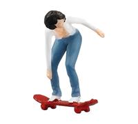 Gissroys 1/64 Scale Tiny Realistic Skateboarder Model for Architectural Models and Miniature Railway Train Landscape Designs Decorations Realistic Landscape Figures