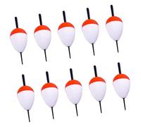 Gissroys 10Pcs Sea Rock Fishing Striking Float Red And White Foam Sea Fishing Bobber Hard Foam Buoys Fish Tackle Easy To Use Hard Buoys