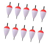 Gissroys 10Pcs Sea Rock Fishing Striking Float Red And White Foam Sea Fishing Bobber Hard Foam Buoys Fish Tackle Easy To Use Hard Buoys
