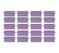 Gissroys 20 Pieces Zippers Bag Mesh Bag with Zips Clear Travel Bag Small Briefcase Office Supplies, Purple