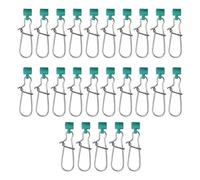 Gissroys 25PCS Fishing Clip Hanging Baits Pin Quickly Release Float Clip Stainless Steel Fishing Line Sinkers Snapping Heavy Duty Sinkers Sliders Swivels Snap For Tackle