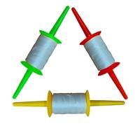 Gissroys 3 x Kites String Spool 150 m Quick Release Systems Nonslip Kites Line Rolls for Beach Aviation Line
