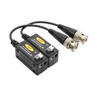 Gissroys 300 m Range Surveillance Extender Video Balun Connectors Converts Coaxial Cable into Ethernet Cable for Clear 8 Megapixel Camera Video Transmission Over Long Distances