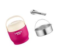 Gissroys 304 Stainless Steel Thermal Lunch Cash Meal Preparation Container with Split Tray for Commuter Travel Stainless Steel Lunch Box
