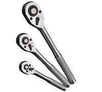 Gissroys 3pcs Portable Ratchet Wrench 3/8 1/4 1/2 Inch Drive Socket Screwdriver Bit Driver Quick Releases Ratcheting Screw Repair Tool Quick Release Socket