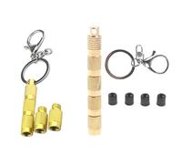Gissroys 4 In 1 Brass Tire Venting Machine Kit Automatic Tyre Tire Pressure Relief For Deflators Bleeder Air Down T Letter A Keychain