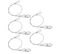 Gissroys 5/10 Pieces Stainless Steel Safety Rope for Stage and Event Lighting 70 cm Length with Moving Head Movement Disc Safety