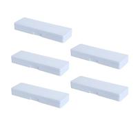 Gissroys 5 x Plastic Pens Case Practical Small Storage Box Pencil Container Trigger Box Container, light blue
