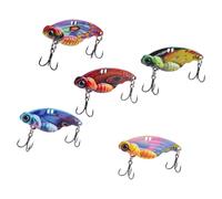 Gissroys 5Pcs Crankbait Metal Jigs Spoon Lure Artificial Baits Lures VIB Vibrations Spinner Balancers Fishing VIB Vibrations