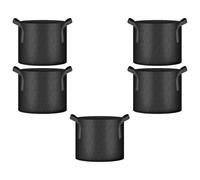 Gissroys 5pcs Fabric Grow Bags Thickened Not Plant Grow Bag Pots for Plants with Handles for Breathable Flower Sticks