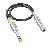 Gissroys 6.35mm Male Female Cable Alloy Shielded Design Enhances Transmission Auditory Video Line Double Shielded Auditory Cable