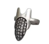 Gissroys Adjustable Nature-Inspired Cubic Zirconia Rings Open Band Zinc Alloy Jewellery for Women Thoughtful Present Zinc Alloy Open Band Statement Finger Rings, As described
