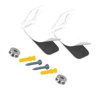 Gissroys Adjustable Soundbar Bracket for Concrete Brick Drywall Installation Metal Frame White Colour Adjustable Soundbar Assembly for Brick Wall Wooden Studs