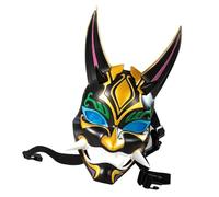 Gissroys Anime Game Figure Xiao Mask Light Full Face Mask with Induction Switch Glove Halloween Genshin Effects Patronus Halloween Cosplay Costumes