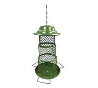 Gissroys Anti Squirrels Weatherproof Metal Bird Feeder Hanging Large Tray Easy Fill for Backyard Squirrel Proof Metal Hanging Bird Feeder