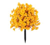 Gissroys Artificial Morning Glory Flower with Ground Stake for Garden Patio Yard Weather Resistant Realistic Green Plant Outdoor Silkflowers for Garden Decoration