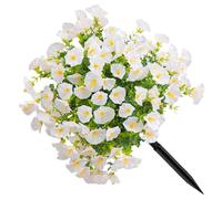 Gissroys Artificial Morning Glory Flower with Ground Stake for Garden Patio Yard Weather Resistant Realistic Green Plant Outdoor Silkflowers for Garden Decoration