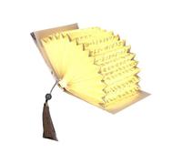 Gissroys Artistic Wood Book Lamp Handcrafted Ancient Palaces Design Paper Materials Bedside Table Decorative Light for Bedroom Cultural Theme Bedside Light