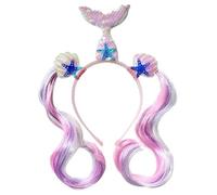 Gissroys Beautiful Horny Headband for Little Girl with Fishtail Designs Cartoon Hairhoop for Birthday Parties and Theme Events Cosplay Horn Headband