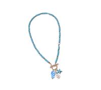 Gissroys Ceramic Pearl Fish Pendant Necklace Inspired From The Sea Life With Colourful Accents For Daily Wear Ceramic Fish Pendant Necklace, one size, As described, As described