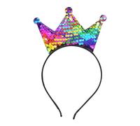 Gissroys Children's Glitter Crown Headbands for Girls Birthday Party Collecting Photo Shoots Nonsilip Hairhoop for Music Festival Birthday Party Hairband