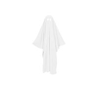Gissroys Classic White Ghost Costume Caps Halloween Parties Cosplay Clothing for Various Ages Easy Wear Design Durable White Ghost Party Clothing