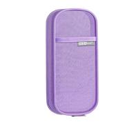 Gissroys Clear Pencil Bag Pencil Case Double Layer Pen Storage Box Portable Pen Organiser See Through The Double Layer Bag Through The Case, Purple