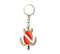Gissroys Colourful Zinc Alloy Key Chains Diving Flags Theme Key Chain Sea Creature Keyring Pendant Jewellery for Adventure Lovers Zinc Alloy Keychain, Turtle, One Size