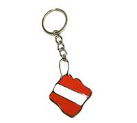 Gissroys Colourful Zinc Alloy Key Chains Diving Flags Theme Key Chain Sea Creature Keyring Pendant Jewellery for Adventure Lovers Zinc Alloy Keychain, Diving Flag, One Size