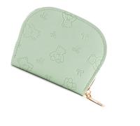 Gissroys Compact PU Leather Women's Wallet with Multiple Card Slots and Zip for Secure Travel Shopping Essential Practical Trim Women's Purse, hellgrün, Mass beauty