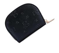 Gissroys Compact PU Leather Women's Wallet with Multiple Card Slots and Zip for Secure Travel Shopping Essential Practical Trim Women's Purse, black, Mass beauty