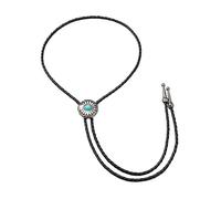 Gissroys Cowboy Tie Turquoise Bolo Tie Western Vintage Bolo Native American for Men Cowboy Tie Western Native American, black, One Size
