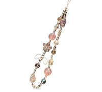 Gissroys Decorative Elegant Mobile Phone Strap Versatile Mobile Phone Decoration Future Looking Pearl Cord for Smartphones Travel Black Butterfly Pendant for Women