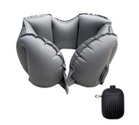 Gissroys Double Sideds Fabric Inflatable Neck Rest Portable Air Pumps Storage Box For Camping Office Use Quick Inflate Pillow With Carrying Case