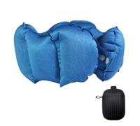 Gissroys Double Sideds Fabric Inflatable Neck Rest Portable Air Pumps Storage Box For Camping Office Use Quick Inflate Pillow With Carrying Case