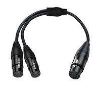 Gissroys Durability XLR 4Pin to Double 3Pin Music Cable XLR Splitter for Professional Headphones and Monitor Systems Balanced Sound Splitter
