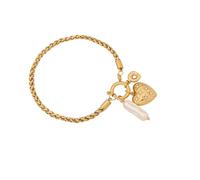 Gissroys Elegant Heart Heating Bracelet Flower Party Modern Chain Suitable for Various Occasions Comfortable Bracelet, one size, As described