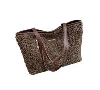 Gissroys Elegant Plush Shoulder Bag with Comfort and Enough Space Forearm Pockets for Daily Use and Improving Your Styles Fashionable Shoulder Bag, Coffee colour, Eine Größe