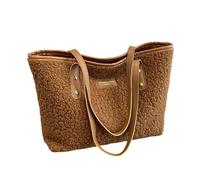 Gissroys Elegant Plush Shoulder Bag with Comfort and Enough Space Forearm Pockets for Daily Use and Improving Your Styles Fashionable Shoulder Bag, brown, Eine Größe