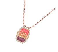 Gissroys Elegant Women's Necklace with Colourful Cotton Rope and Peppers Devil Eye Charm Pendant Elegant Necklace Statement Necklace for Women, one size, As described, As described