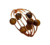 Gissroys Exaggerated Opening Rings Adjustable Finger Bead Open Finger Jewelry Alloy Structure Gift for Fashion Lovers, As described