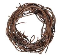 Gissroys Fake Rusted Barbed Wire Decoration Plastic Barb Props for Western Party Halloween Christmas Tree Decorations Plastic Decorative Barb, brown, One Size