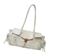 Gissroys Fashion Handbag PU Leather Women's Shoulder Bag with Ergonomic Designs Large Clutch Bags for Daily Commuting Times or Excursions Travel Friendliness Shoulder Bag, White, Eine Größe
