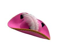 Gissroys Feather Pirate Caps with Golden Lace for Children Halloween Costume Do Games and Treasure Hunting Adventures An Adjustable Pirate Hat